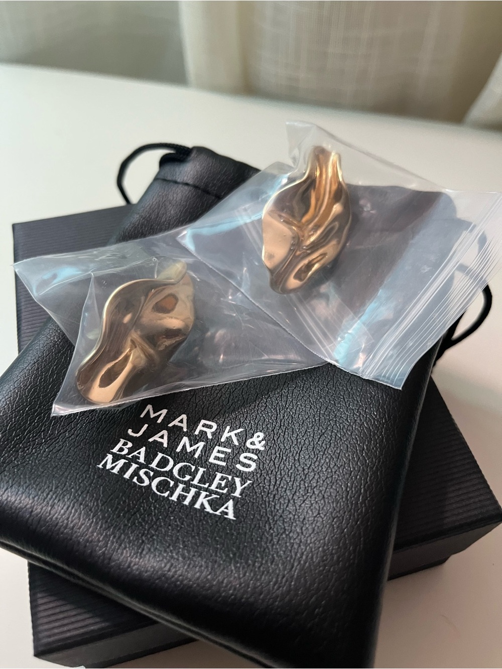 NEW Badgley Mischka Gold-Tone Abstract Sculptural Earrings